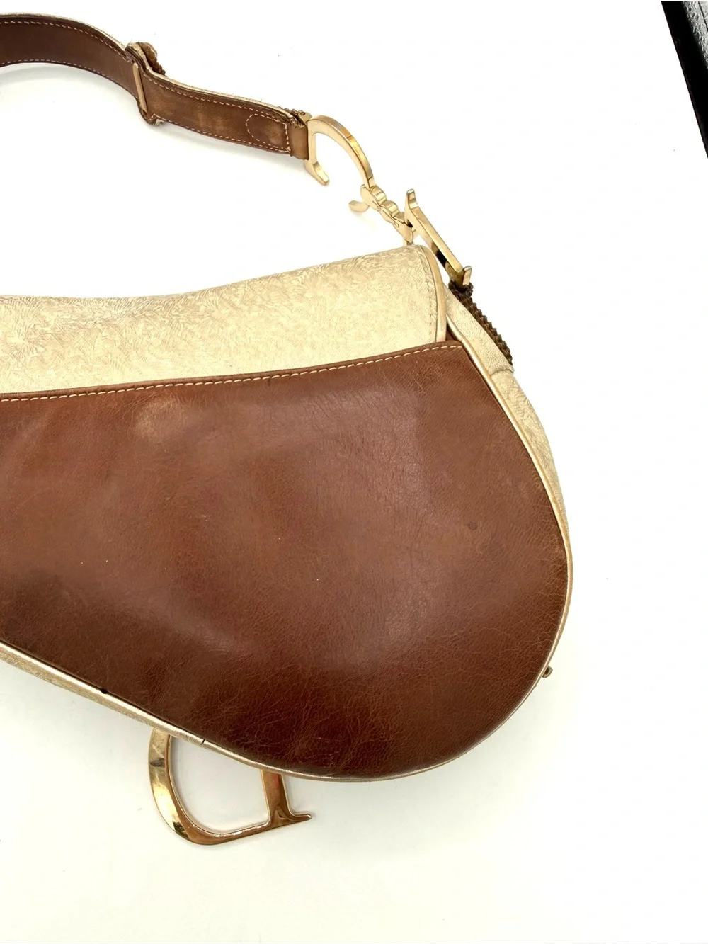 Dior Limited Edition Galliano Western Saddle Bag with 'D' Charm